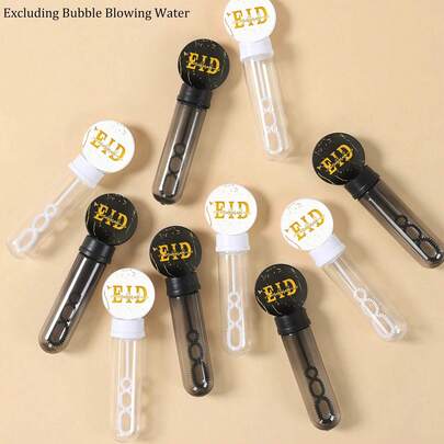 Set de 26 piezas Varitas de burbujas Eid Mubarak, botellas de jabón, decoración del hogar, regalos de fiesta de Ramadán y Eid Al-Adha, sin incluir el agua para burbujas