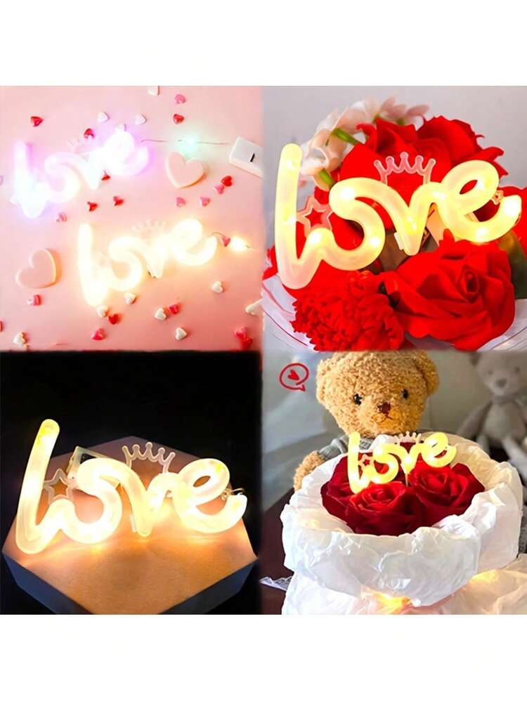 Lettere luminose colorate, luci a LED glitterate, 18 colori che cambiano colore, lettere dell'alfabeto lucide, regali per ragazze e donne, decorazioni per feste di compleanno, luce notturna remota per