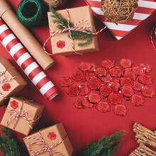 20/30/50pcs Wax Seal Stickers, Wedding Invitation Envelope Seals, Self-Adhesive Envelope Closure Stickers, Suitable For Weddings, Invitations, Envelopes, Gift Packaging, Christmas And Other Occasions - Hot Pink - View 2