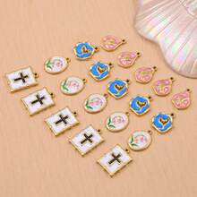 1个彩色不锈钢滴油多形状吊坠,DIY珠宝制作,手工串珠材料,工艺配件 - diy - 查看 3