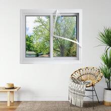 Self-Adhesive White Mosquito Net Curtain, No Drill Window Mesh Screen, Magic Tape Window Curtain, Insect Proof Home Use - White - View 8