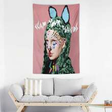 1pc  Sia Tapestries, Decorative Presents, Wall Art, Decorative Wall Pieces, Gifts, Lounge, Bedroom, Living Area, Dorm Room, Office Decor - Multicolor - View 3