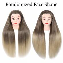Mannequin Head With Hair, Training Head, Practice Dummy Head, Hairstylist Braiding Cutting Beauty Model Head, Doll Head For Hairstyle Design - Brown - View 8