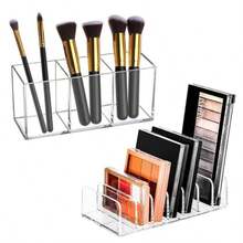 jjyOrganizador cas y Pals Maquillae Tranrente Acco Organizador cas Maquillae 3 Ranuras 7 Secciones Organizadores Pals para Tocadores Baño Tocadores 2tocador - Transparente - Ver 1