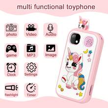 3-12 Years Old Kids High Definition Screen Life Recording Toy Phone, 32GB Memory Card Included, Built-In ABC Learning Function, Audio Player And Multiple Games, Ideal Gift For Parent-Child Gatherings - Multicolor - View 2