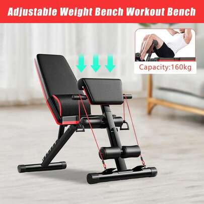 Adjustable & Foldable Weight Bench - Perfect For Full Body Workouts, Strength Training & Fitness, Weight Bench, Adjustable, Foldable, Multifunctional, Multi-Function Fitness Equipment