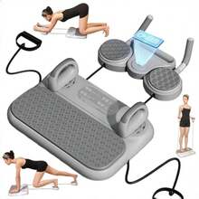 Pilates Reformer 2025 Upgraded Home Pilates Equipment For Full Body Workout Foldable Pilates Board 6-In-1 Ab Leg And Glute Trainer Compact And Portable Pilates Exercise Set For Women And Men - Grey - 查看 2