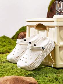 CAMEL CROWN 夏季沙滩休闲厚底凉鞋 - 米色 - 查看 4