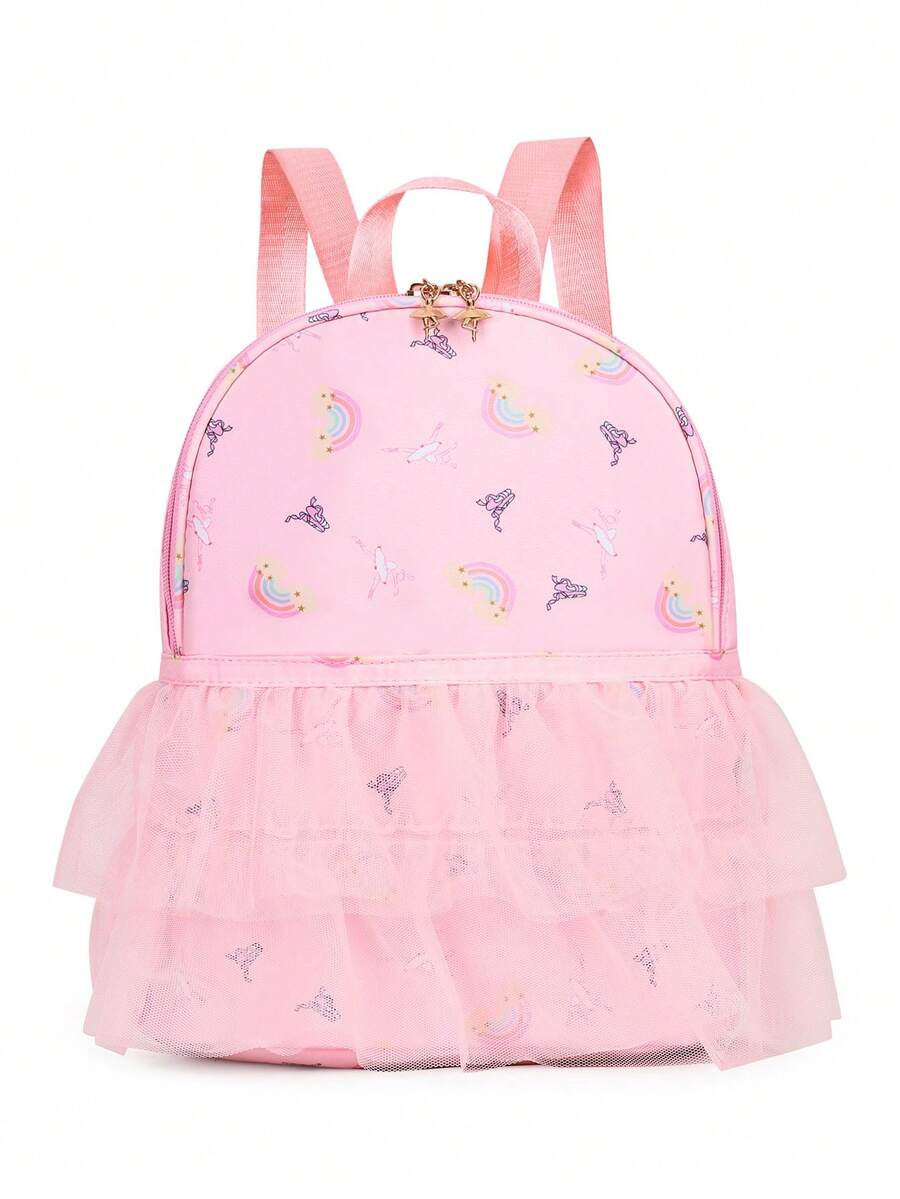 New Dance Bag For Girls; Ballet Dance Bag; Fashionable Training Backpack; Dance Schoolbag; Dancing Backpack - Pink - View 1