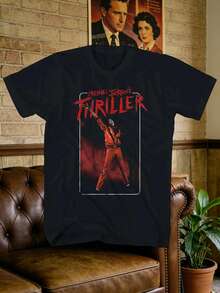 Men'S Graphic Tee - Classic Dance Stance Tee, Retro Music Tee For Both Genders, Washable In Machine, Gift For Fans, Music Tee, Everyday Wear, Fitted Shirt, Merchandise For Fans, Bohemian Design - negro - Ver 1