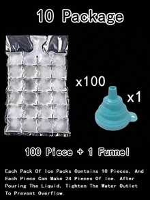 2400个/包 一次性冰袋，创意自封塑料冰格，夏季制冰机用冷藏袋，注水冰袋，酒吧餐厅厨房用品 - 彩色 - 查看 14