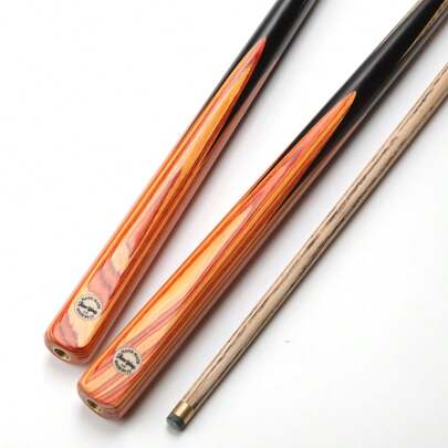  JIAN YING Billiard Cue: 9.5/10.3mm Tip, Premium Solid Wood Billiard Cue, Suitable For Pool And Snooker, 1/2 Piece Construction, 145cm Length, Exquisite Craftsmanship, Perfect Gift For Snooker Enthusiasts