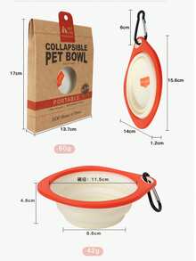 Pet Travel Water Cup Multi-Functional Feeder Portable Pet Supplies - Pink 200ml + Ivory White Folding Bowl 320ml - View 3