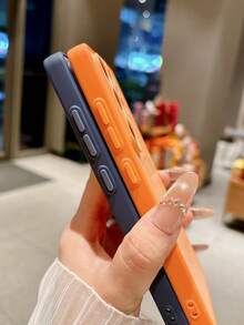 Luxury Silicone Magnetic Soft Phone Case Compatible With Samsung Galaxy S26 S25 S24 S23 S22 Ultra Plus Wireless Charge Shockproof Lens Protective Cover - Orange - View 6