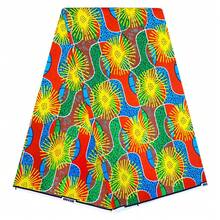 Tela de poliéster con estampado de cera africana, patrón brillante para confección de ropa personalizada, incluyendo vestidos de fiesta, faldas, blusas y atuendos tradicionales, ideal para costura DIY, patchwork, colchas, accesorios de moda y pañuelos para la cabeza - Multicolor - Ver 9