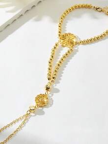 18K镀金时尚高端复古女士手链，适合尼日利亚、迪拜、中东、沙特阿拉伯新娘婚礼佩戴，日常佩戴，周年纪念礼物，万圣节礼物（送给朋友） - PSBL-030 - 查看 4