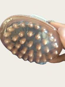 Body Anti-Cellulite Massage Brush, Soothing Wooden Essential Oil SPA Cushion Massage Comb, Scalp Massage Brush, Body Massage Tool, Fitness Accessories - Brown - View 6