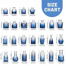 Tomnk 12/18/24/36pcs Glass Bud Vase Set, Small Flower Vase For Centerpieces, Clear/Blue/Pink Bud Vases In Bulk, Mini Vintage Vase For Rustic Wedding Decorations, Mother's Day Decor, Ideal Mother's Day Gift - 彩色 - 查看 11