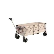 A Foldable And Extendable Station Wagon With A 220-Pound Load Capacity, A Robust And Foldable 300-Liter Multifunctional Garden Bike, Equipped With Large All-Terrain Wheels For The Beach And Cup Holders.