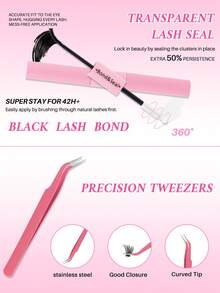 640PCS Individual Lash Clusters 9 Colored Large Capicity D Curl 9-16mm Mixed DIY Lash Clusters Natural Look&Wispy&Colorful Reusable DIY Eyelash Extension Kit With Makeup Tool Lash BOND&SEAL And Tweezers For Beginner Use At Home Or On-The-Go For Daily Life&Dating&Wedding&Party&Music Festival&Halloween - Nhiều màu - Xem 5