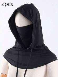 Unisex Ice Silk Thermal Balaclava, Full UV Protection, Suitable For Cycling - Breathable Seamless, Adjustable Drawstring Neck, With Ear Covers, Suitable For Cycling, Motorcycle, Fishing And Other Outdoor Activities, Can Also Be Used As Ladies' Sun Protection Face Mask And Men's Ski Cap - Multicolor - View 12