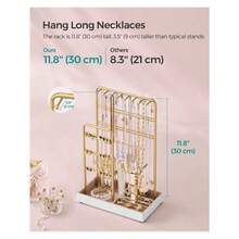 1 PC Valentine's Day Jewelry Box For Family Jewelry Stand Holder Organizer, Jewelry Display Stand Tower Rack With Velvet Ring Tray, Rotating Earring Display Hanging, Bracelet Necklace Holder, Jewelry Display Stand, Necklace Display Stand , Makeup Room Decor,Room Decor - White - View 2