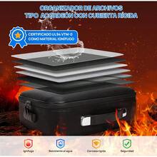 caja de archivosCaa Ignifuga para umentos Organizador de Arcivos Ignifugo de Carcasa Dura conCerradura y Carp Acordeon con13 Bolsillos Caa Fue Portatil para ogar Oficina y aes Negrocaja de archivos - como en la foto - Ver 4