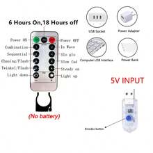 1入 USB LED 裝飾簾燈 附遙控器,適用於婚禮、居家裝飾、單身派對 - USB窗簾燈 - 查看 13