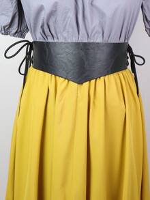 1条宽腰带，连衣裙和西装配饰，适合节日和休闲场合，嘻哈和朋克风格，非纺织材质，无扣，不可水洗 - 彩色 - 查看 8