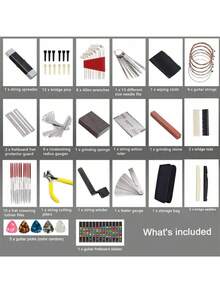 72Pcs Guitar Repair Tool Kit Professional Guitar Maintenance Tool Kit Guitar Accessories - Multicolor - View 6