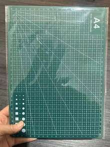 A3/A4/A5 Cutting Mat With Green Grid And Diagonal Cutting Lines - Heavy-Duty Plastic Craft Mat With Rounded Corners, Cm/Inch Scale, Grid Lines, And Cutting Guide. Suitable For Fabric, Paper, DIY, Quilting, Scrapbooking. Sturdy And Durable Precision - Green - View 12