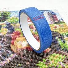 1捲 2cm寬 10m長 DIY鑽石畫防污黏性邊緣膠帶貼紙 鑽石刺繡工具配件 美術素描遮蔽膠帶 - 藍色 - 查看 4