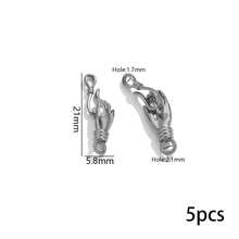 5套不锈钢掌扣钩连接器配件，适用于手链项链等饰品，粗扣OT扣，DIY珠宝制作套装 - 連接器 - 查看 12