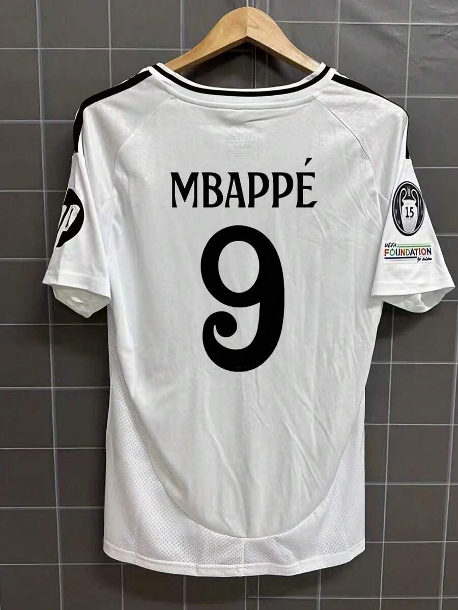 24-25 Madrid Home Jersey No.9 MBAPPE Short Sleeve Soccer Jersey RM Football Shirt White - trắng - Xem 1