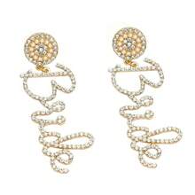 1 Pair Bride Letter Pendant Earrings, Wedding Engagement Earrings Gift For Girlfriend - Multicolor - View 3