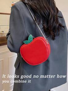 New Simple Fashion Versatile Personalized Fruit Chain Women Handbag Mochilas,Sprayground Backpack,Laptop Case,Backpacks For Women,Tote Bags For Women,Shoulder Bags For Women,Purse Accsesories,Work Bag,Carteras De Mujer Elegantes,Handbags,Id Holder,Mini Backpack,Tote Bags,Luggage Set,Purse,Travel Essential,Purses And Bags Women,Bags,Wallet,Travel,Beach Bag,Valentine's Day,Makeup Bag,Black Purse,Carteras Para Mujer,Cruise Essentials,Valentines Gifts,Crossbody Bags For Women - 紅色 - 查看 4