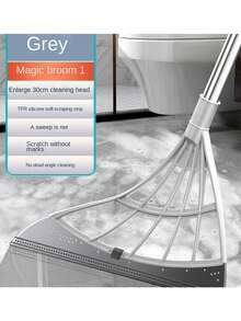 Escoba multifuncional de silicona con agarre de goma - Removedor de mascotas, barrido en dos direcciones, ideal para la limpieza de pisos lisos, alfombras y ventanas de vidrio - Mango ajustable y ligero, para sala de estar, dormitorio, baño, cocina, terraza - Multicolor - Ver 6