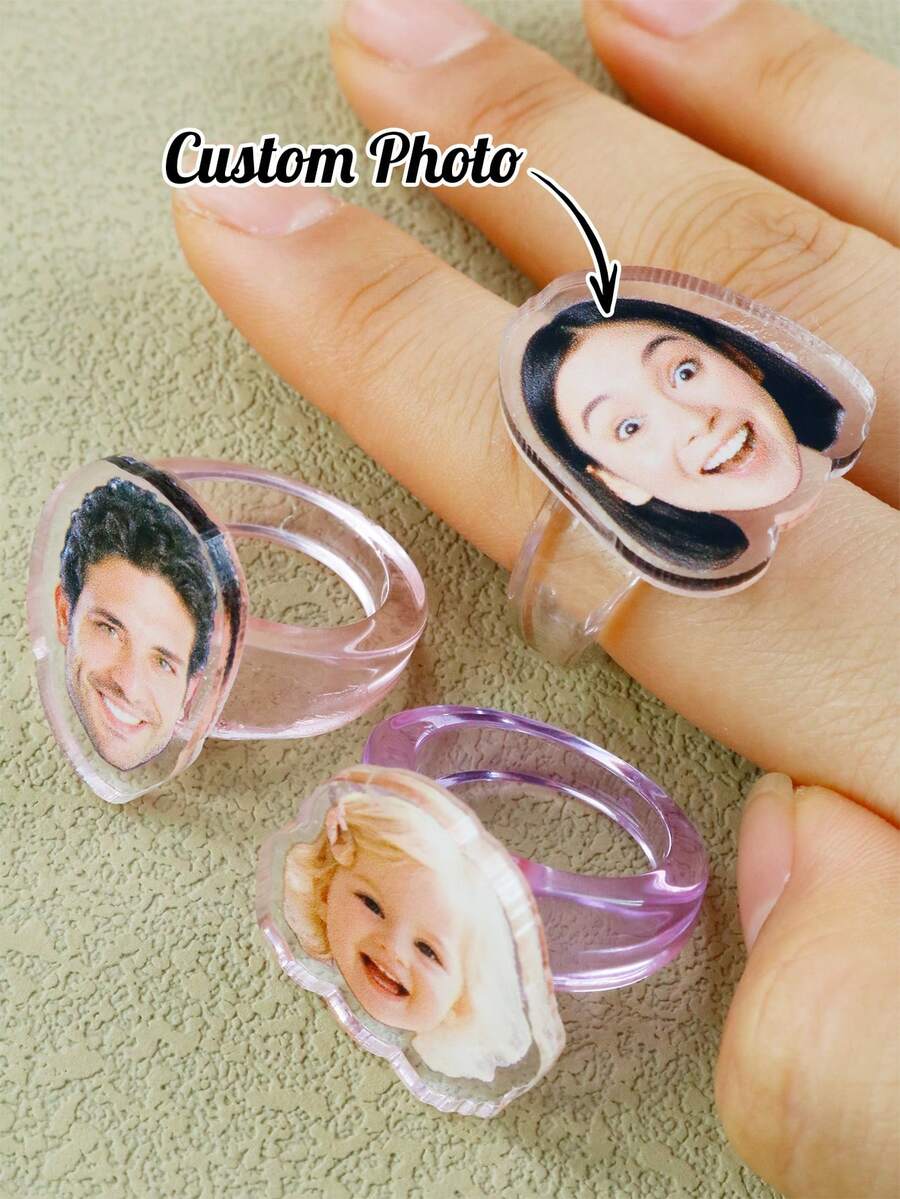LICVIC 1/2 piezas Decoraciones conmemorativas de acrílico, personalizables con fotos, adecuadas tanto para niños como para niñas, y se pueden personalizar con fotos como regalos. - Estilo A - Ver 1
