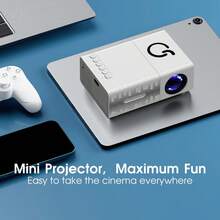 Portable Projector, Supporting 1080P High Definition, USB Connection, Equipped With Remote Control, Compatible With Smartphones, Tablets, Laptops, TV Sticks And USB Drives, Compact Design, LCD Display, High-Definition TV Input, Native Resolution 1280*720, Providing A Large-Screen Viewing Experience. Full HD Projector - Xem 6