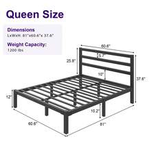 Metal Platform Bed Frame, Classic Style Headboard And Footboard/Under Bed Storage/Mattress Foundation/No Box Spring Required/Easy Assembly - Black - View 10