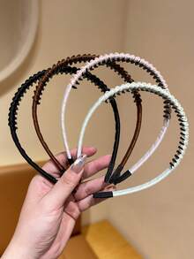 Conjunto de 4 pentes de cabelo femininos básicos antiderrapantes, design minimalista, duráveis e antiderrapantes, ideais para o dia a dia, festas, feriados, aniversários e outras ocasiões sociais. Ótima opção de presente para acessórios de cabelo. - Multicolorido - Ver 4