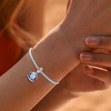 1 PC 925 Sterling Silver Love Series Family And Friends Starry Sky Bead Pendant Ball Suitable For Bracelets DIY Women's Jewelry - Set 6 - View 8