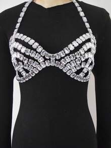 Gift Box Set: Sexy Crystal Bra, Long Tassel Body Chain Necklace, Women's Jewelry, Crystal Chest Chain, Beach Bikini Gift, Music Festival Fashion Accessory - Multicolor - View 7