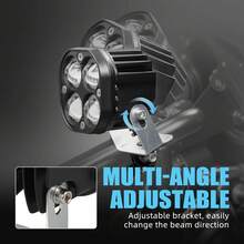 40W Square Clover LED Pods, Yellow & White Hi/Lo Beam, Waterproof Off-Road Lights For Cars Motorcycles SUVs UTVs - 1pcs Dual Color LED Pods, Hi/Lo Beam - View 3