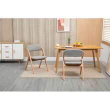 Homefun Folding Chair With Padded Seat, Stackable Wooden Dining Chair With Removable Cover, Two Removable Covers, Folding Chair For Guests, Kitchen, Office, Wedding Party, Picnic.