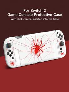 1pc Dark Red Spider Pattern Protective Case Compatible With Switch2 (2025) / Switch NS / Switch OLED / Switch Lite Game Console, 2025 New Generation Console Accessories, Switch Controller Protective Cover, TPU Soft Shell, Universal Gamepad Protector, Switch Game Accessories, Anti-Fall, Anti-Slip, Scratch-Resistant, Stylish - Multicolor - View 11
