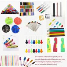 1 Conjunto Máquina de Costura Manual Portátil e Compacta com Kit de Costura - Máquina de Costura Manual DIY, Adequada para Tecidos, Roupas, Casa e Viagens, Máquina de Costura Mini para Iniciantes, Presente DIY Ideal para Natal, Ano Novo ou Aniversário (Observação: As cores dos acessórios são aleatórias, adequadas apenas para tecidos/acessórios finos, sem USB e bateria incluídos). - multicolorido - Visão 11