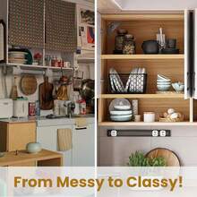 GCCSJ Wire Rack Covers,Shelf Covers For Wire Shelving,5-Piece Foam PVC Shelf Cover Set - 30" X 16" X 3" Faux Wood Grain Waterproof Padding With Corner Guards | Removable And Easy To Clean For Metal Shelves, Closet Organizers, Laundry Rooms, Oak/Walnut - Gỗ sồi - Xem 4