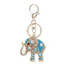 Luxury Creative Drip Oil Elephant Cartoon Keychain Small Pendant Accessories Rhinestone Metal Animal Wholesale Bohemian Zinc Alloy Jewelry, Winter - Multicolor - View 7