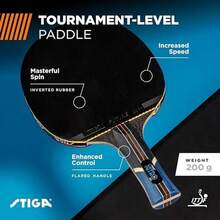 STIGA Nitro Performance Ping Pong Paddle - 6-Ply Light Blade - 2mm Premium Sponge – Flared Handle For Exceptional Grip - Performance Table Tennis Racket For Serious Play - Nitro - Xem 2